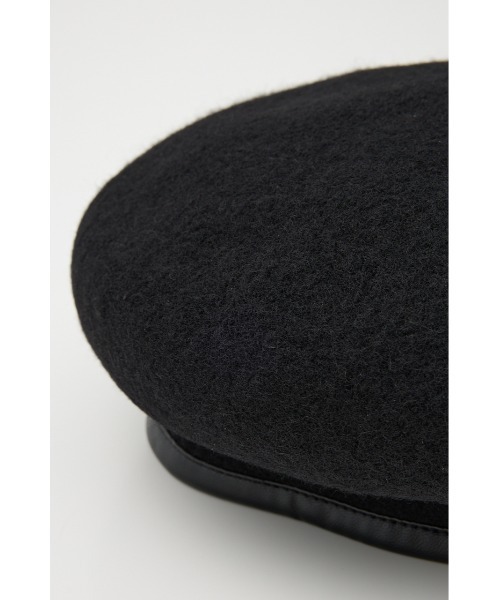 SLY(スライ)の「WOOL PIPING BERET ウール パイピング ベレー 秋服 冬服(ハンチング/ベレー帽・レディース・杢グレー/ブラック・FREE)」の6枚目の写真