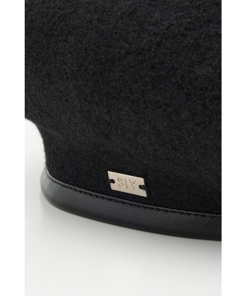 SLY(スライ)の「WOOL PIPING BERET ウール パイピング ベレー 秋服 冬服(ハンチング/ベレー帽・レディース・杢グレー/ブラック・FREE)」の7枚目の写真
