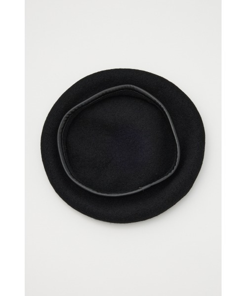 SLY(スライ)の「WOOL PIPING BERET ウール パイピング ベレー 秋服 冬服(ハンチング/ベレー帽・レディース・杢グレー/ブラック・FREE)」の8枚目の写真