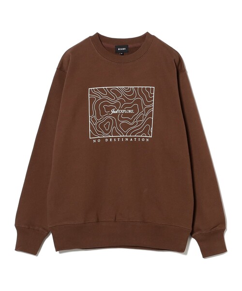 BEAMS T（ビームスティー）の「BEAMS / "NO DESTINATION" Crewneck Sweat（スウェット・メンズ・ブラウン・XL/L/M/S）」の2枚目の写真