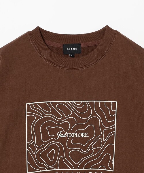 BEAMS T（ビームスティー）の「BEAMS / "NO DESTINATION" Crewneck Sweat（スウェット・メンズ・ブラウン・XL/L/M/S）」の3枚目の写真