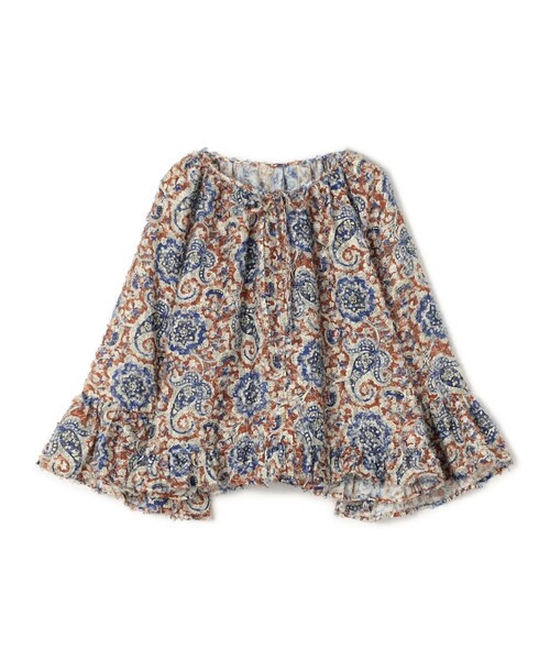 セール】ラメカットジャカード フリルブラウス（シャツ/ブラウス