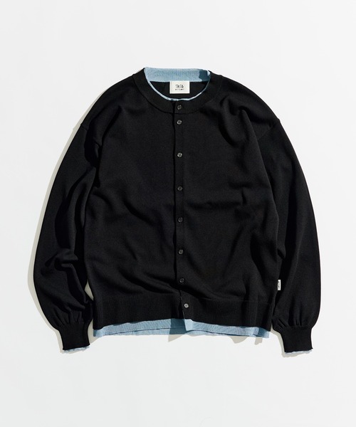 CREW NECK LAYERED CARDIGAN / クルーネックレイヤードカーディガン