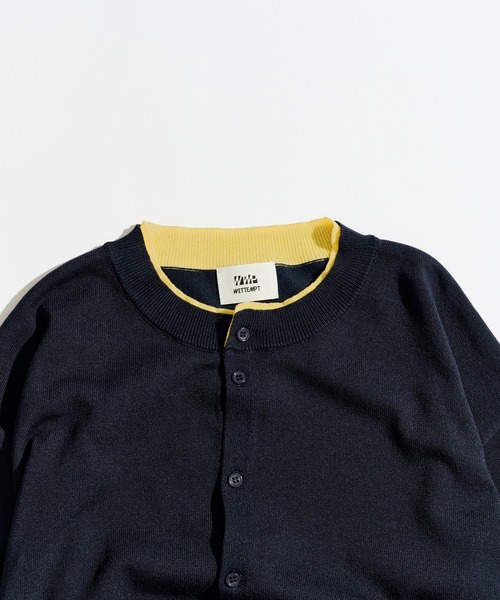 WETTEMPT（ウィテンプト）の「CREW NECK LAYERED CARDIGAN / クルーネックレイヤードカーディガン（カーディガン/ボレロ・メンズ・ブラック/ネイビー・SMALL/MEDIUM/LARGE）」の19枚目の写真