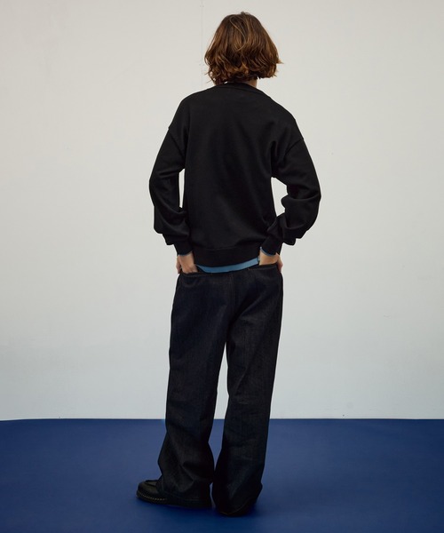 WETTEMPT（ウィテンプト）の「CREW NECK LAYERED CARDIGAN / クルーネックレイヤードカーディガン（カーディガン/ボレロ・メンズ・ブラック/ネイビー・SMALL/MEDIUM/LARGE）」の6枚目の写真