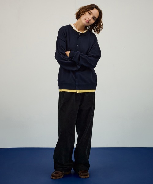 WETTEMPT（ウィテンプト）の「CREW NECK LAYERED CARDIGAN / クルーネックレイヤードカーディガン（カーディガン/ボレロ・メンズ・ブラック/ネイビー・SMALL/MEDIUM/LARGE）」の13枚目の写真