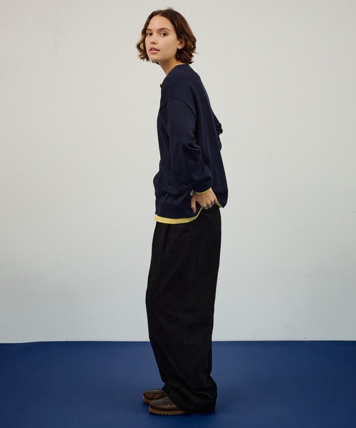 WETTEMPT（ウィテンプト）の「CREW NECK LAYERED CARDIGAN / クルーネックレイヤードカーディガン（カーディガン/ボレロ・メンズ・ブラック/ネイビー・SMALL/MEDIUM/LARGE）」の15枚目の写真