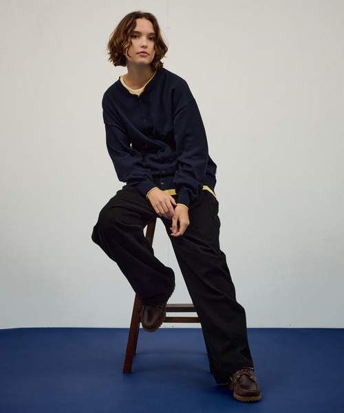 WETTEMPT（ウィテンプト）の「CREW NECK LAYERED CARDIGAN / クルー