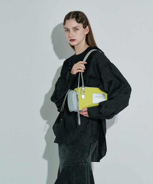 anna sui nyc（アナ スイ エヌ ワイ シー）の「2トーンカラーナイロンバッグ（ハンドバッグ・レディース・ワイン/ライム・FREE）」の18枚目の写真