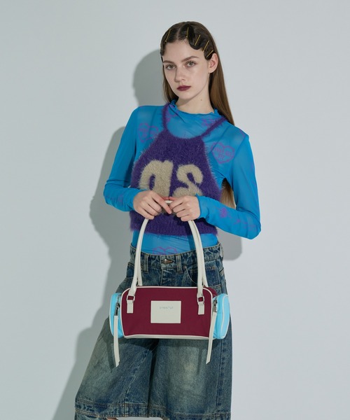 anna sui nyc（アナ スイ エヌ ワイ シー）の「2トーンカラーナイロンバッグ（ハンドバッグ・レディース・ワイン/ライム・FREE）」の15枚目の写真