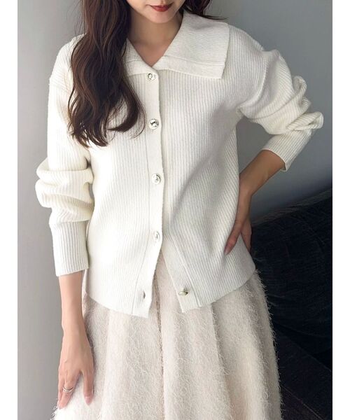 dazzlin（ダズリン）の「ビックカラーカーデ（カーディガン/ボレロ・レディース・キャメル/アイボリー/ブラック・FREE）」の14枚目の写真