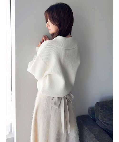 dazzlin（ダズリン）の「ビックカラーカーデ（カーディガン/ボレロ・レディース・キャメル/アイボリー/ブラック・FREE）」の16枚目の写真