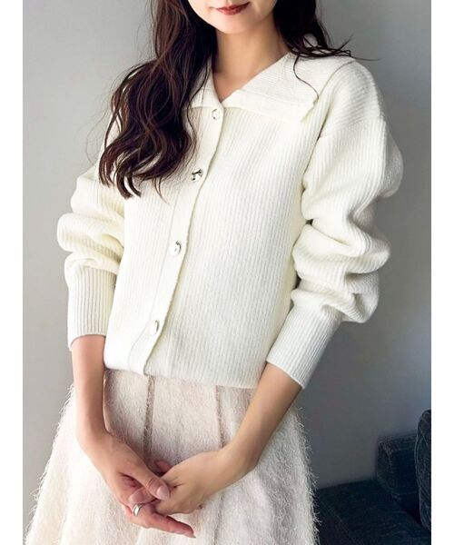 dazzlin（ダズリン）の「ビックカラーカーデ（カーディガン/ボレロ・レディース・キャメル/アイボリー/ブラック・FREE）」の20枚目の写真