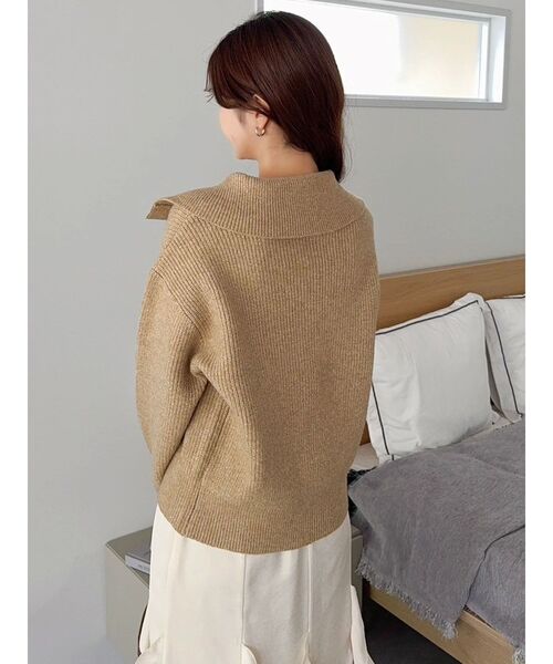 dazzlin（ダズリン）の「ビックカラーカーデ（カーディガン/ボレロ・レディース・キャメル/アイボリー/ブラック・FREE）」の21枚目の写真