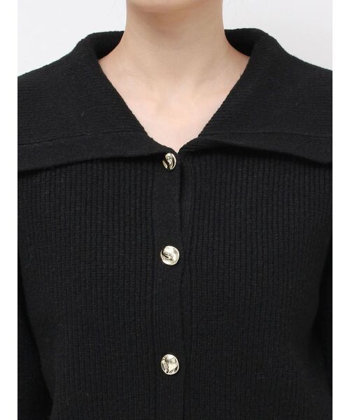 dazzlin（ダズリン）の「ビックカラーカーデ（カーディガン/ボレロ・レディース・キャメル/アイボリー/ブラック・FREE）」の4枚目の写真