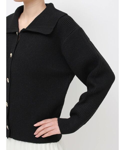 dazzlin（ダズリン）の「ビックカラーカーデ（カーディガン/ボレロ・レディース・キャメル/アイボリー/ブラック・FREE）」の6枚目の写真