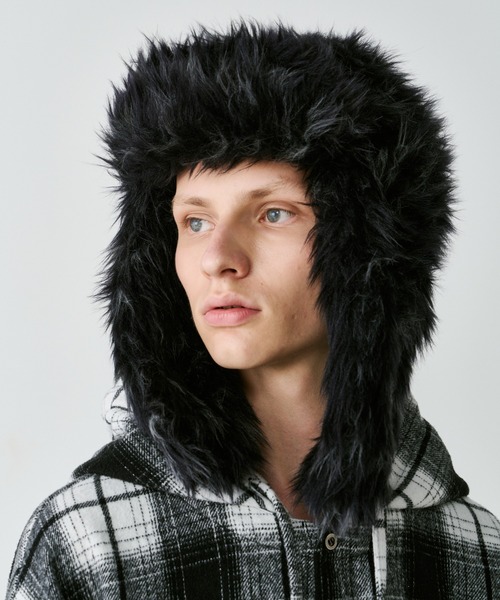 AIVER(アイバー)の「AIVER Atelier Made ミックスファーフライトキャップ(キャップ・メンズ・オフホワイト/ブラック×グレー・FREE)」の16枚目の写真