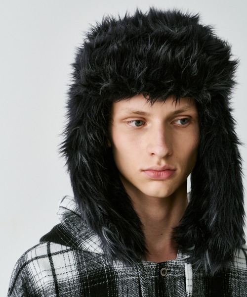 AIVER(アイバー)の「AIVER Atelier Made ミックスファーフライトキャップ(キャップ・メンズ・オフホワイト/ブラック×グレー・FREE)」の21枚目の写真