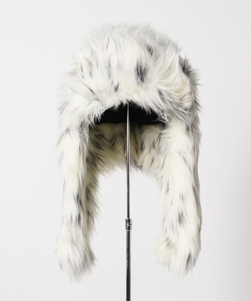 AIVER(アイバー)の「AIVER Atelier Made ミックスファーフライトキャップ(キャップ・メンズ・オフホワイト/ブラック×グレー・FREE)」の22枚目の写真