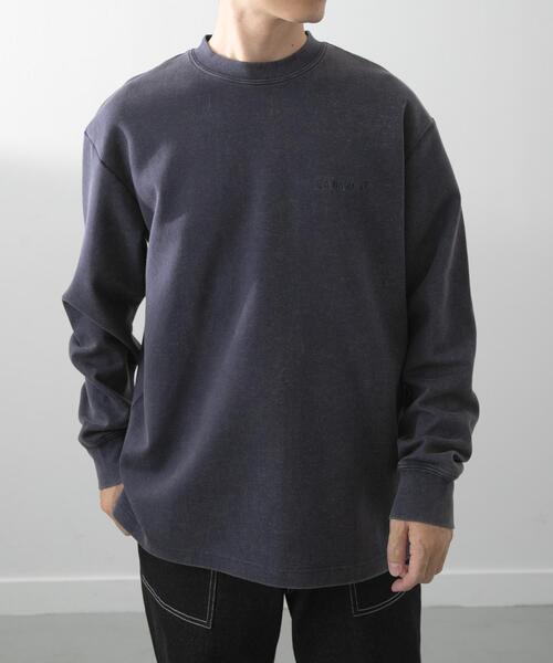 ITEMS URBANRESEARCH（アイテムズ アーバンリサーチ）の「発熱機能 フェードダンボールTops（スウェット・メンズ・オリーブ/ベージュ/ブラック/ネイビー・MEDIUM/LARGE）」の21枚目の写真