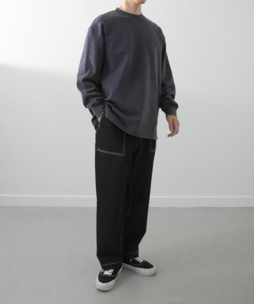 ITEMS URBANRESEARCH（アイテムズ アーバンリサーチ）の「発熱機能 フェードダンボールTops（スウェット・メンズ・オリーブ/ベージュ/ブラック/ネイビー・MEDIUM/LARGE）」の17枚目の写真