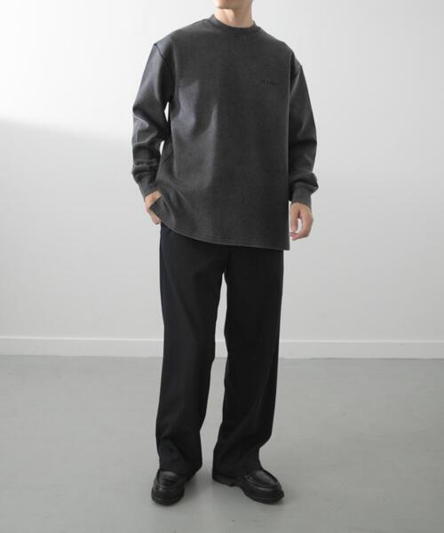 ITEMS URBANRESEARCH（アイテムズ アーバンリサーチ）の「発熱機能 フェードダンボールTops（スウェット・メンズ・オリーブ/ベージュ/ブラック/ネイビー・MEDIUM/LARGE）」の10枚目の写真