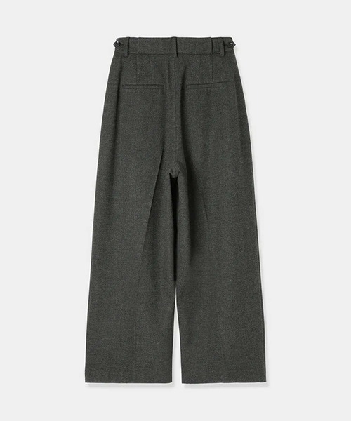 louren（ローレン ）の「【louren/ローレン】double tuck wide pants/ダブルタックワイドパンツ（その他パンツ・レディース・ベージュ/チャコールグレー・MEDIUM/SMALL）」の4枚目の写真