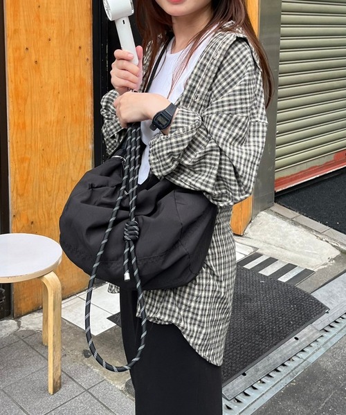 Flugge(フラッジー)の「オーバーチェックシャツ(シャツ/ブラウス・レディース・ブルー・FREE)」の1枚目の写真