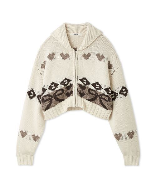 リボンカウチンニットカーディガン（カーディガン/ボレロ）｜FURFUR