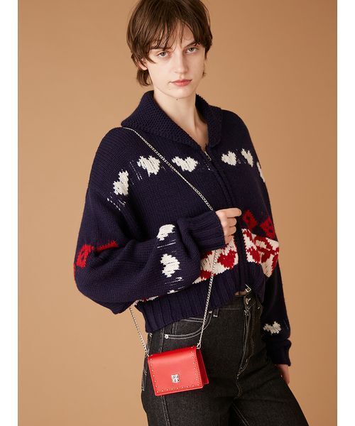 FURFUR(ファーファー)の「リボンカウチンニットカーディガン(カーディガン/ボレロ・レディース・ホワイト/グレー/ネイビー・F)」の12枚目の写真