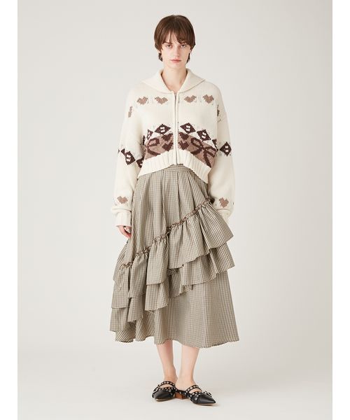 FURFUR(ファーファー)の「リボンカウチンニットカーディガン(カーディガン/ボレロ・レディース・ホワイト/グレー/ネイビー・F)」の15枚目の写真