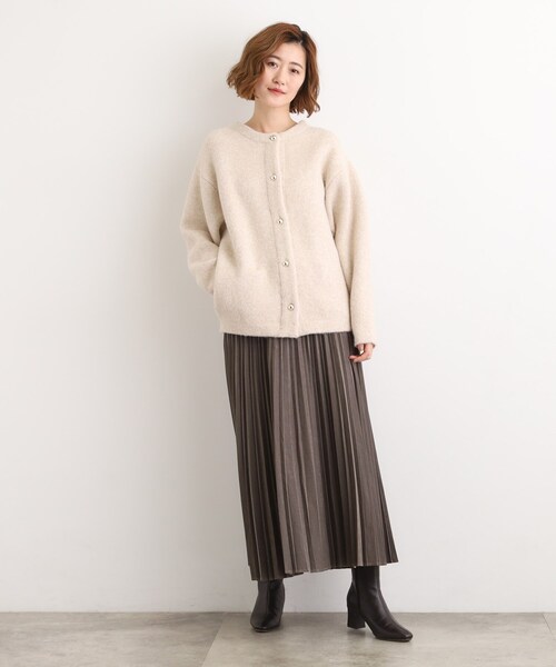 grove(グローブ)の「ふっくらやわらかく、毛混オーバーニットカーディガン(カーディガン/ボレロ・レディース・サックスブルー/チャコールグレー/ナチュラル・02/03/04/05)」の17枚目の写真