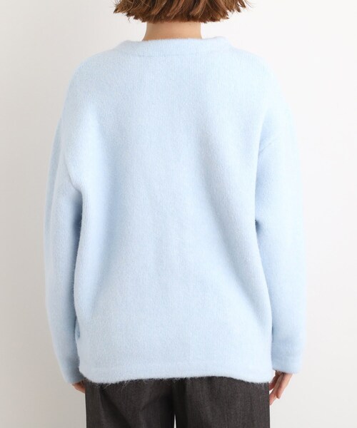 grove(グローブ)の「ふっくらやわらかく、毛混オーバーニットカーディガン(カーディガン/ボレロ・レディース・サックスブルー/チャコールグレー/ナチュラル・02/03/04/05)」の8枚目の写真