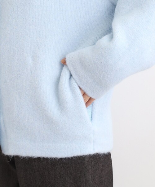 grove(グローブ)の「ふっくらやわらかく、毛混オーバーニットカーディガン(カーディガン/ボレロ・レディース・サックスブルー/チャコールグレー/ナチュラル・02/03/04/05)」の5枚目の写真