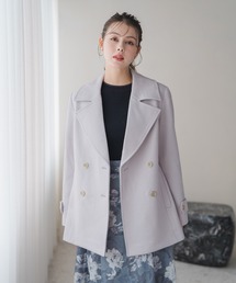 ミドル丈ダブルボタンコート