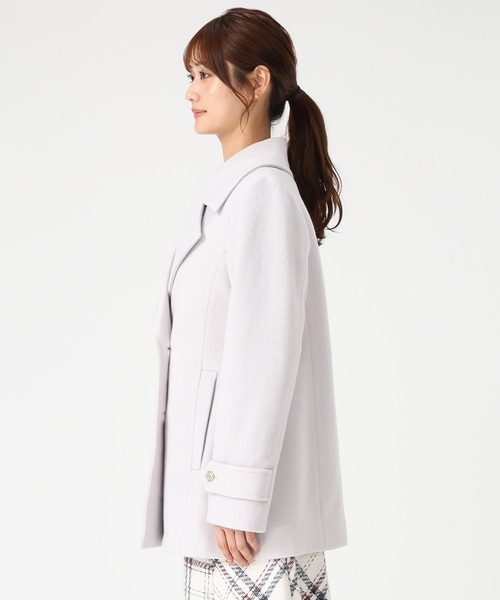 セール】2025秋冬新作 ミドル丈ダブルボタンコート（チェスターコート