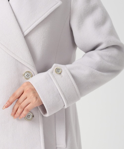 セール】2025秋冬新作 ミドル丈ダブルボタンコート（チェスターコート