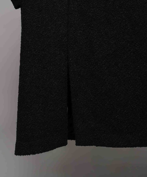 MAISON SPECIAL(メゾンスペシャル)の「《UNISEX》Zigzag Different Material Docking Prime-Over Coat/ジグザグプライムオーバー異素材切替コート【MAISON SPECIAL/メゾンスペシャル】(チェスターコート・メンズ・ブラック・2/1/0)」の15枚目の写真