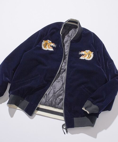 FREAK'S STORE（フリークスストア）の「限定展開 TAION/タイオン ジャパンスペシャル リバーシブル スカジャン ダウンジャケット / TAION-JK04JS（ダウンジャケット/コート・メンズ・ネイビー/ブラック・X-LARGE/MEDIUM/LARGE/SMALL）」の4枚目の写真