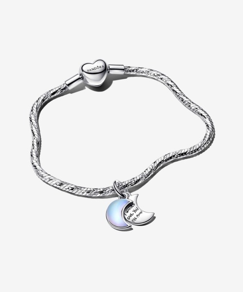 PANDORA（パンドラ）の「ハート クラスプ ファセット スネークチェーン シルバー ブレスレット（ブレスレット・レディース・シルバー・16cm/17cm/18cm/19cm/20cm）」の3枚目の写真