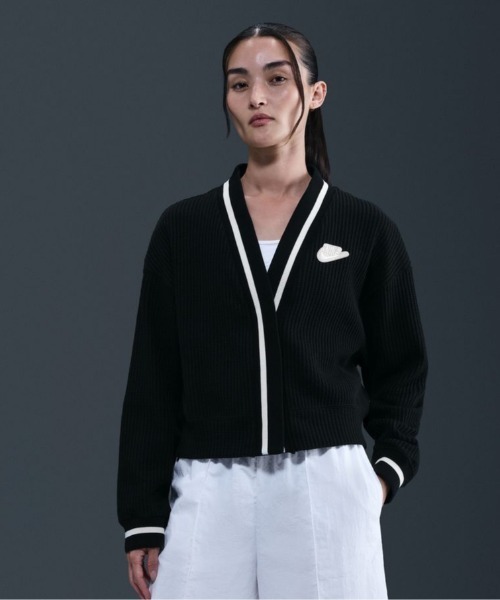 NIKE（ナイキ）の「ナイキ NIKE ナイキ  NSW PREP ジャケット（カーディガン/ボレロ・レディース・バーガンディー/オフホワイト/ブラック・M/S/L）」の2枚目の写真