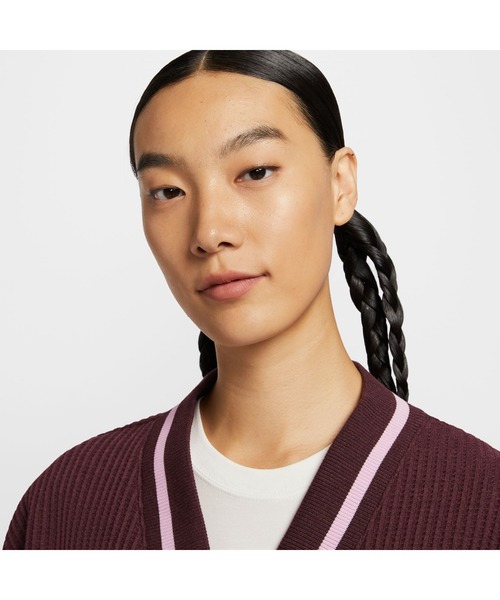 NIKE（ナイキ）の「ナイキ NIKE ナイキ  NSW PREP ジャケット（カーディガン/ボレロ・レディース・バーガンディー/オフホワイト/ブラック・M/S/L）」の16枚目の写真