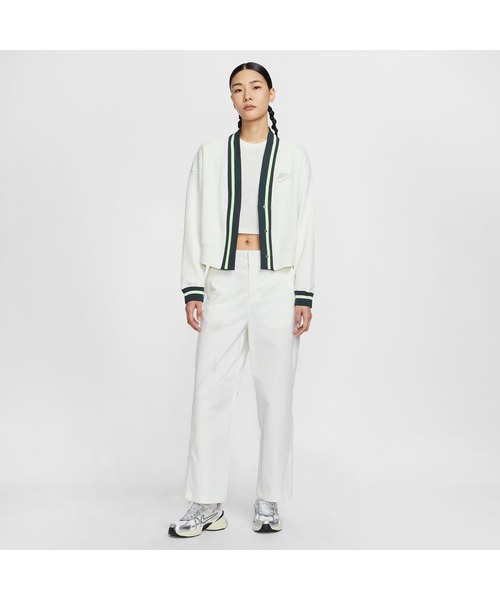 NIKE（ナイキ）の「ナイキ NIKE ナイキ  NSW PREP ジャケット（カーディガン/ボレロ・レディース・バーガンディー/オフホワイト/ブラック・M/S/L）」の4枚目の写真