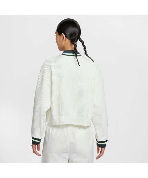 NIKE（ナイキ）の「ナイキ NIKE ナイキ  NSW PREP ジャケット（カーディガン/ボレロ・レディース・バーガンディー/オフホワイト/ブラック・M/S/L）」の5枚目の写真