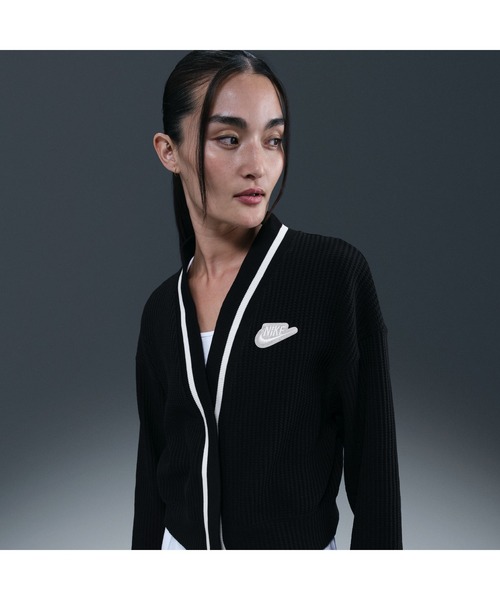 NIKE（ナイキ）の「ナイキ NIKE ナイキ  NSW PREP ジャケット（カーディガン/ボレロ・レディース・バーガンディー/オフホワイト/ブラック・M/S/L）」の11枚目の写真