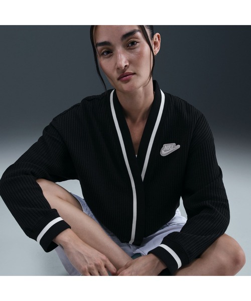 NIKE（ナイキ）の「ナイキ NIKE ナイキ  NSW PREP ジャケット（カーディガン/ボレロ・レディース・バーガンディー/オフホワイト/ブラック・M/S/L）」の13枚目の写真