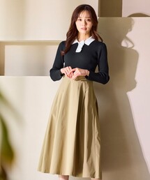 Feroux（フェルゥ）の「襟付きドッキング ワンピース（ワンピース）」