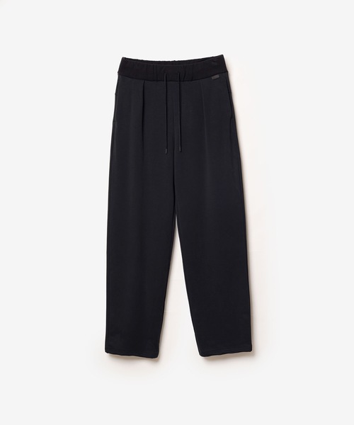 ATTACHMENT（アタッチメント）の「コットン ストレッチテリー 1タック イージートラウザーズ / CO STRETCH TERRY 1TUCK EASY TROUSERS（スウェットパンツ・メンズ・ブラック/ライトグレー・2/3/1）」の2枚目の写真