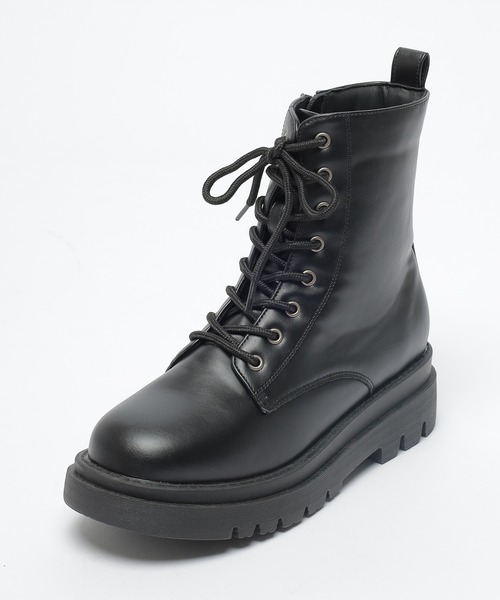 Honeys(ハニーズ)の「厚底レースアップブーツ(ブーツ・レディース・ブラック・L/LL/M/S)」の8枚目の写真