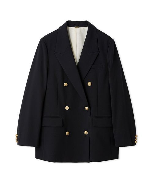 Mila Owen（ミラオーウェン）の「金釦ダブルブレストロングブレザー（テーラードジャケット・レディース・ブラウン/ダークネイビー/アイボリー・F）」の18枚目の写真